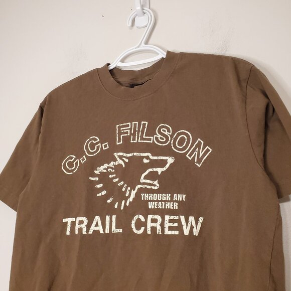 Filson Trail Crew graphic shirt green size S - Picture 3 of 5
